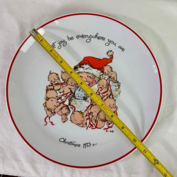 Kewpie VTG 1973 Christmas "Let Joy Be Everywhere You Are" Commemorative Plate - Picture 8 of 8